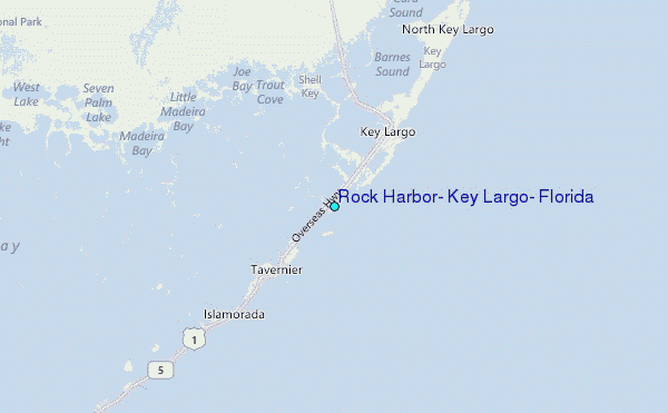 Rock Harbor, Key Largo, Florida Tide Station Location Map