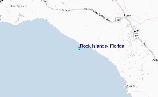 Rock Islands, Florida Tide Station Location Map