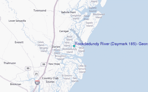 Rockdedundy River (Daymark #185), Georgia Tide Station Location Map