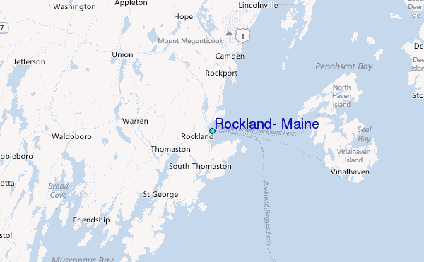 Rockland, Maine Tide Station Location Map
