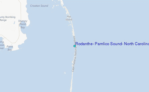 Rodanthe, Pamlico Sound, North Carolina Tide Station Location Map