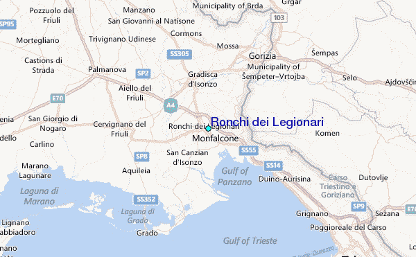 Ronchi dei Legionari Tide Station Location Map