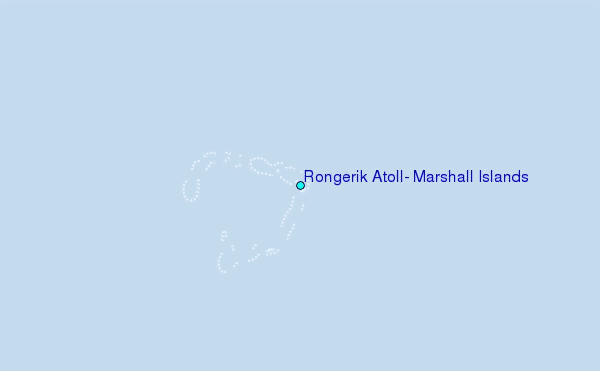 Rongerik Atoll, Marshall Islands Tide Station Location Map