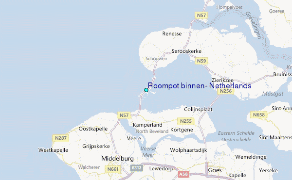 Roompot binnen, Netherlands Tide Station Location Map