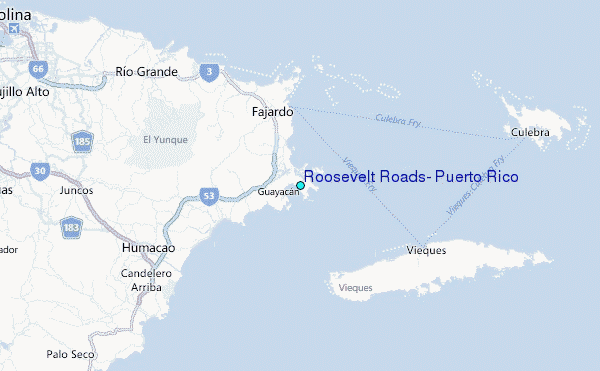 Roosevelt Roads, Puerto Rico Tide Station Location Map