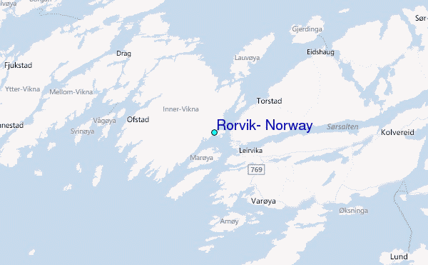 Rorvik, Norway Tide Station Location Map