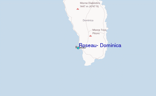 Roseau, Dominica Tide Station Location Map