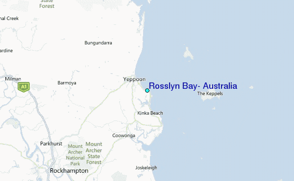 Rosslyn Bay, Australia Tide Station Location Map