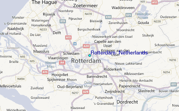 Rotterdam, Netherlands Tide Station Location Map
