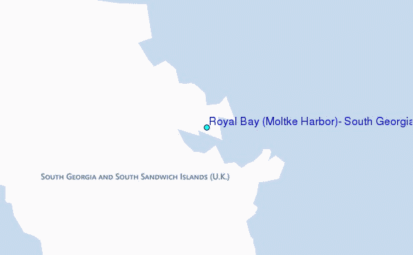 Royal Bay (Moltke Harbor), South Georgia Tide Station Location Map