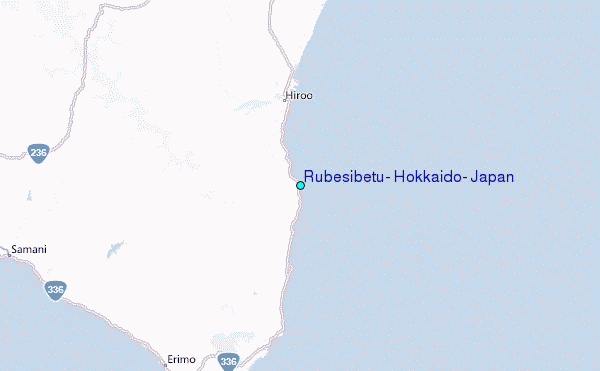 Rubesibetu, Hokkaido, Japan Tide Station Location Map