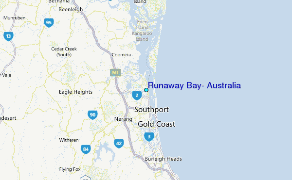 Runaway Bay, Australia Tide Station Location Map