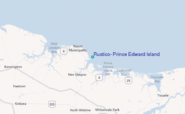 Rustico, Prince Edward Island Tide Station Location Map