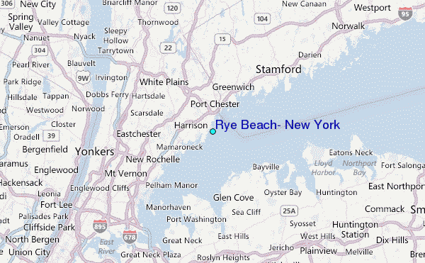 Rye Beach, New York Tide Station Location Map