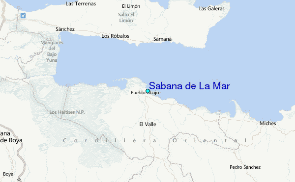 Sabana de La Mar Tide Station Location Map