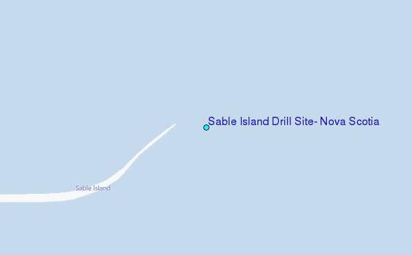 Sable Island Drill Site, Nova Scotia Tide Station Location Map