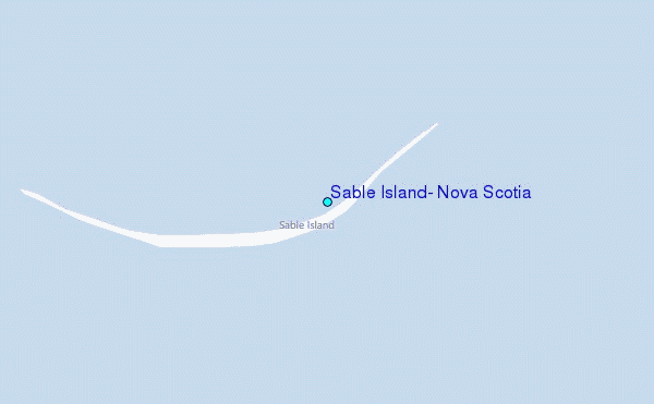 Sable Island, Nova Scotia Tide Station Location Map