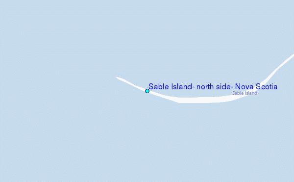 Sable Island, north side, Nova Scotia Tide Station Location Map