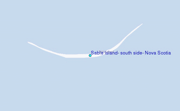 Sable Island, south side, Nova Scotia Tide Station Location Map