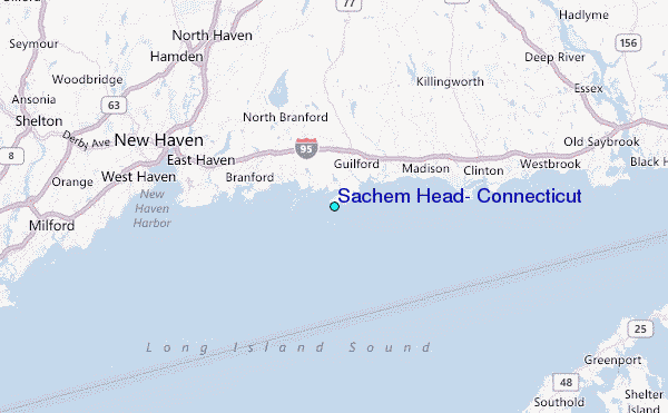 Sachem Head, Connecticut Tide Station Location Map