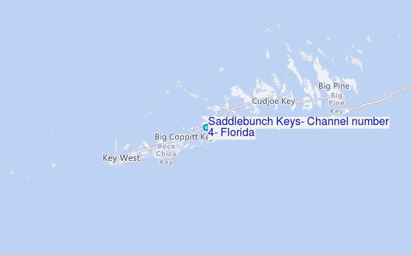 Saddlebunch Keys, Channel number 4, Florida Tide Station Location Map