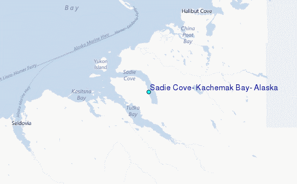 Sadie Cove, Kachemak Bay, Alaska Tide Station Location Map