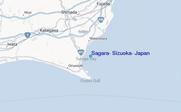 Sagara, Sizuoka, Japan Tide Station Location Map