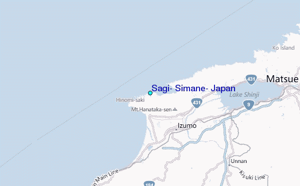 Sagi, Simane, Japan Tide Station Location Map