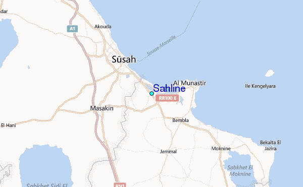 Sahline Tide Station Location Map