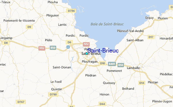 Saint-Brieuc Tide Station Location Map