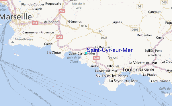 Saint-Cyr-sur-Mer Tide Station Location Map