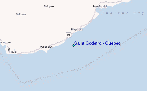Saint Godefroi, Quebec Tide Station Location Map