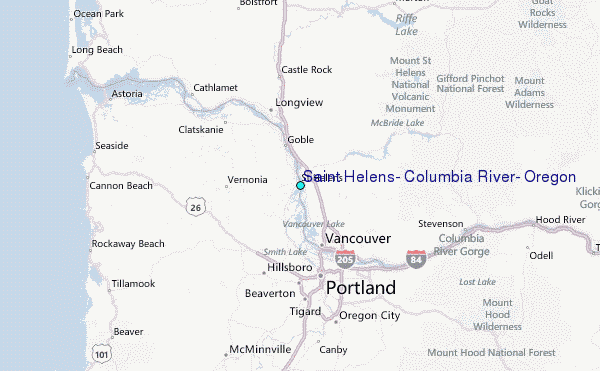 Saint Helens Columbia River Oregon Tide Station Location Guide