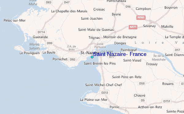 Saint Nazaire, France Tide Station Location Map