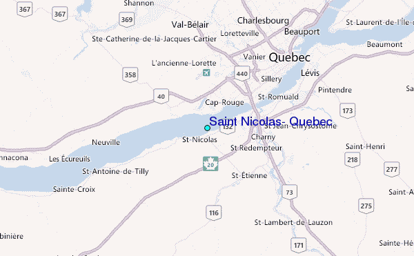 Saint Nicolas, Quebec Tide Station Location Map