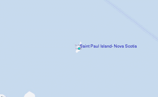 Saint Paul Island, Nova Scotia Tide Station Location Map