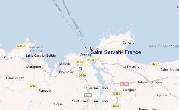 Saint Servan, France Tide Station Location Map