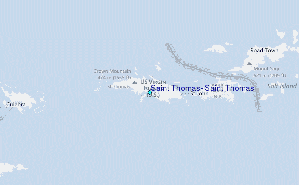 Saint Thomas, Saint Thomas Tide Station Location Map