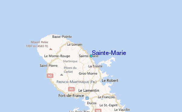 Sainte-Marie Tide Station Location Map