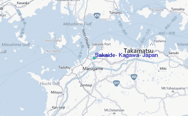 Sakaide, Kagawa, Japan Tide Station Location Map