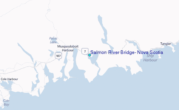 Salmon River Bridge, Nova Scotia Tide Station Location Map