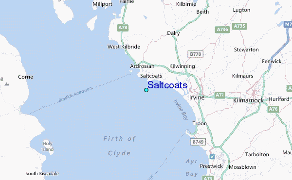 Saltcoats Tide Station Location Map