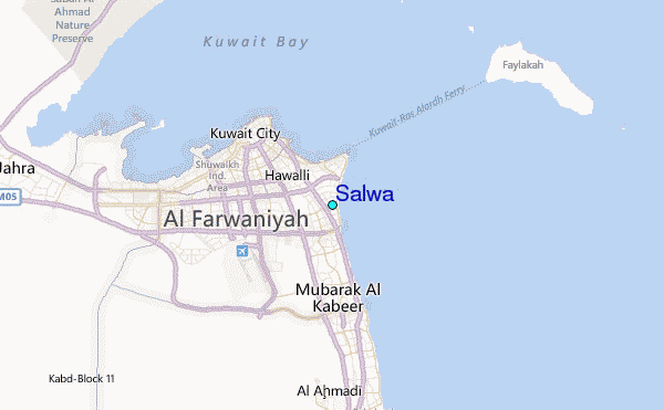 Salwa Tide Station Location Map