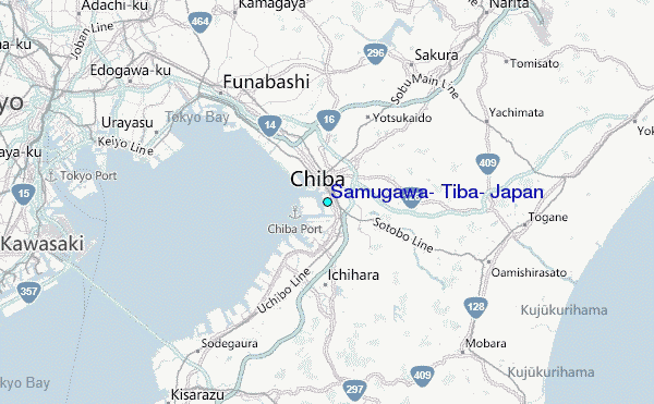 Samugawa, Tiba, Japan Tide Station Location Map