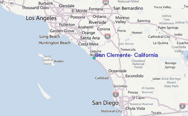 san clemente california map San Clemente California Tide Station Location Guide san clemente california map