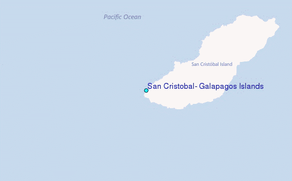 San Cristobal, Galapagos Islands Tide Station Location Map