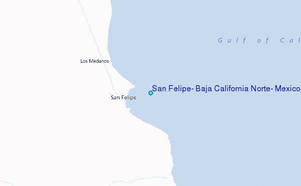 San Felipe, Baja California Norte, Mexico Tide Station Location Map