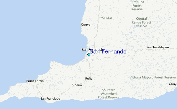 San Fernando Tide Station Location Map