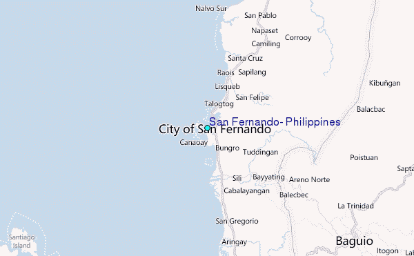 San Fernando, Philippines Tide Station Location Map