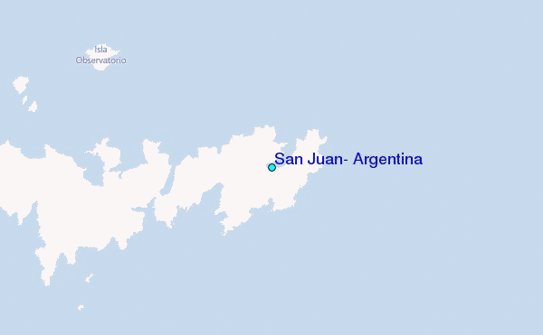 San Juan, Argentina Tide Station Location Map